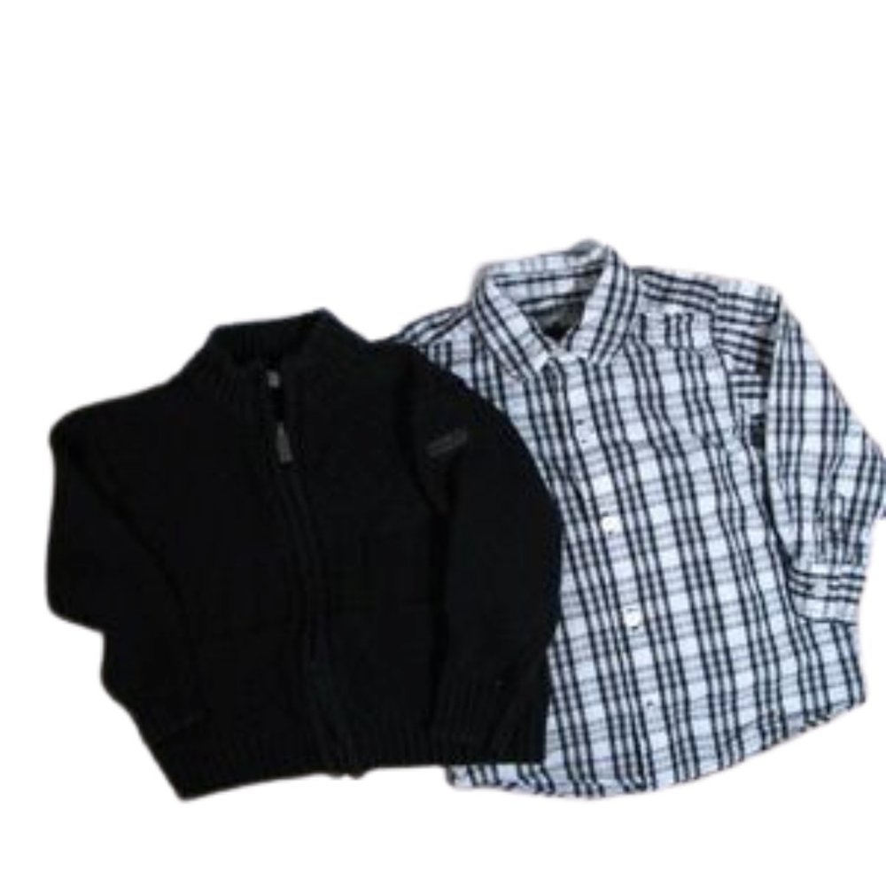 Kenneth Cole Reaction Cardigan & Shirt 24 months Toddler Boy